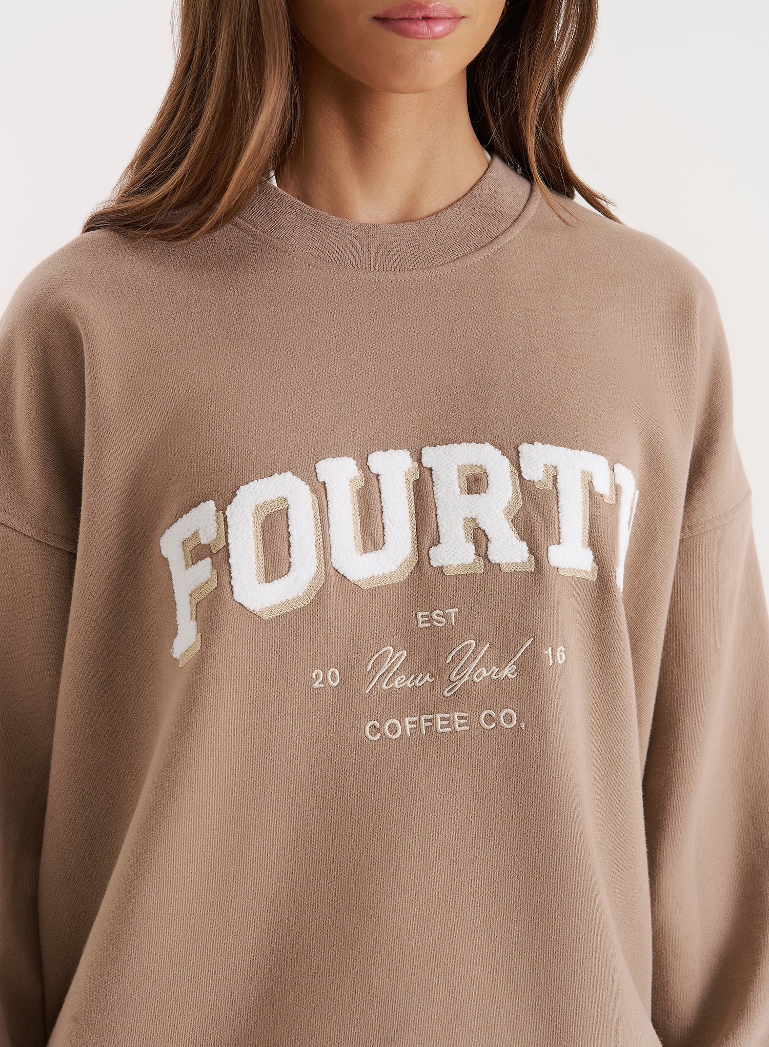 Mocha Fourth Branded Sweatshirt